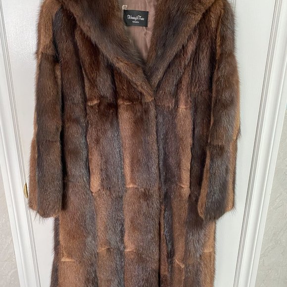 Harry's Furs Toronto - Real Fur Coat Beautiful Condition Size M - Picture 7 of 12
